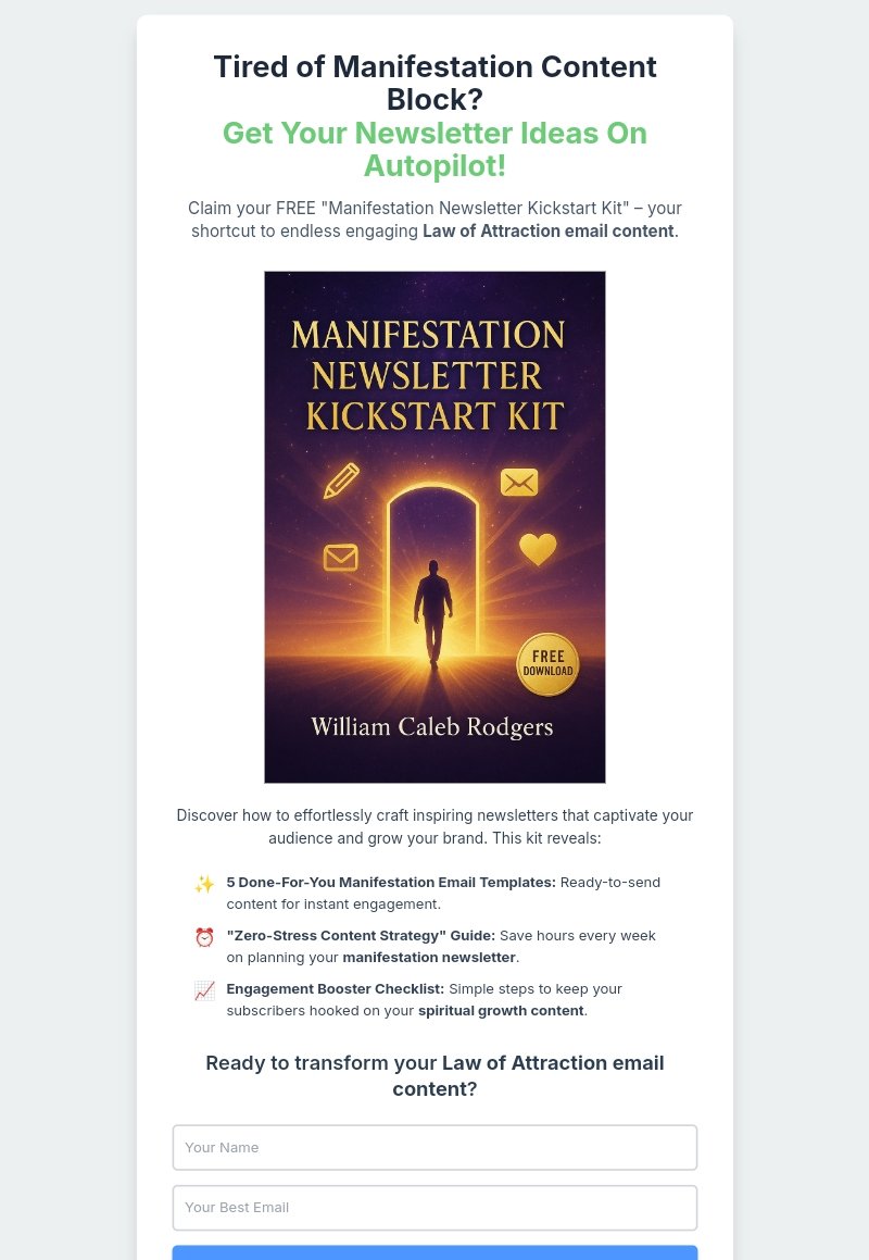 Preview of ManifestGuru Lead Capture Page Design